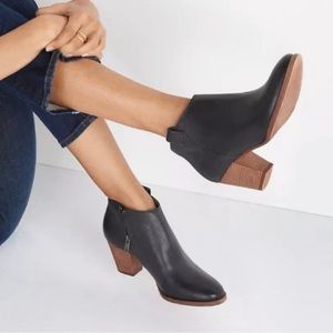 Madewell The Dakota Black Leather Boots